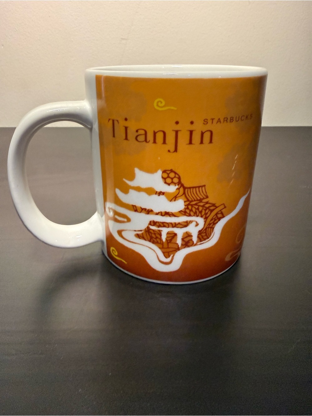 2008 Starbucks Tianjin China Collector Series Orange City Mug